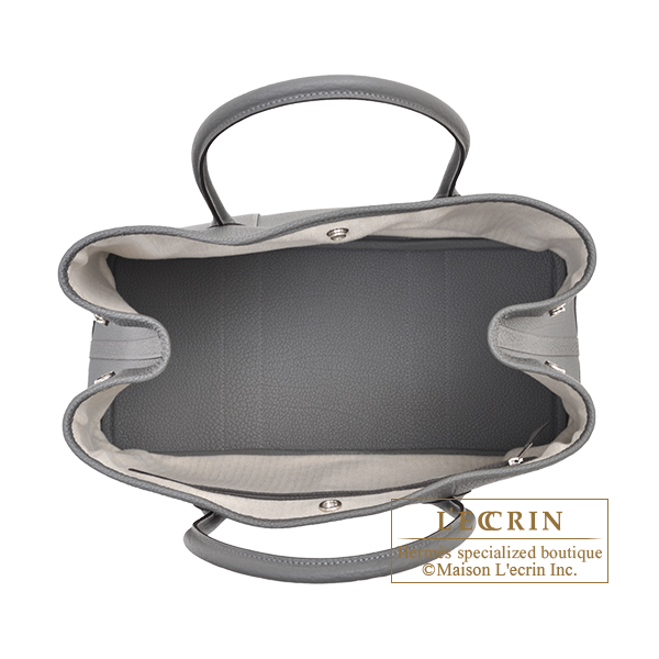 Hermès Garden Party Gris Meyer Negonda 30 TPM Palladium Hardware, 2023 (Like New), Grey Womens Handbag