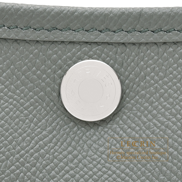 Hermes Garden Party bag TPM Vert amande Epsom leather Silver hardware