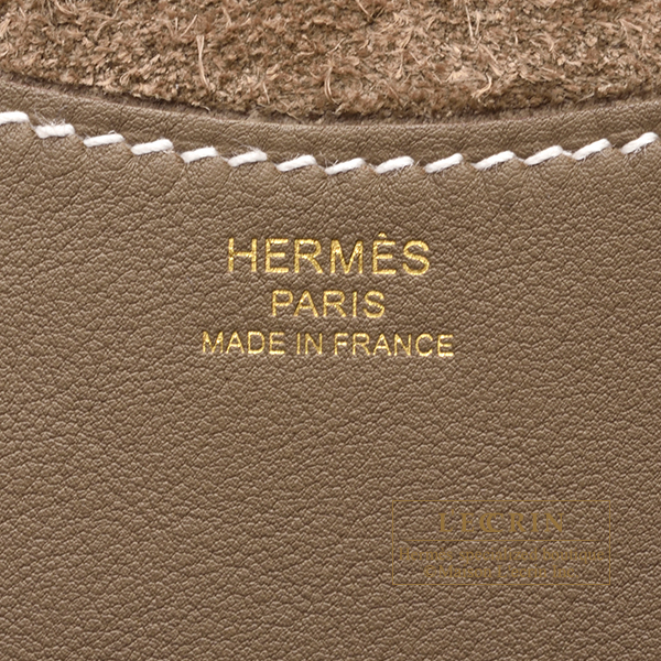 Hermes In-The-Loop 18 Etoupe Clemence Gold Hardware – Coco Approved Studio