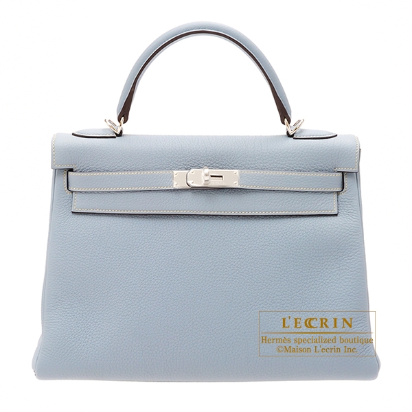 Hermes Birkin bag 25 Blue lin Epsom leather Gold hardware