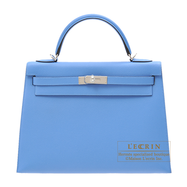 Hermes　Kelly bag 32　Sellier　Blue paradise　Epsom leather　Silver hardware