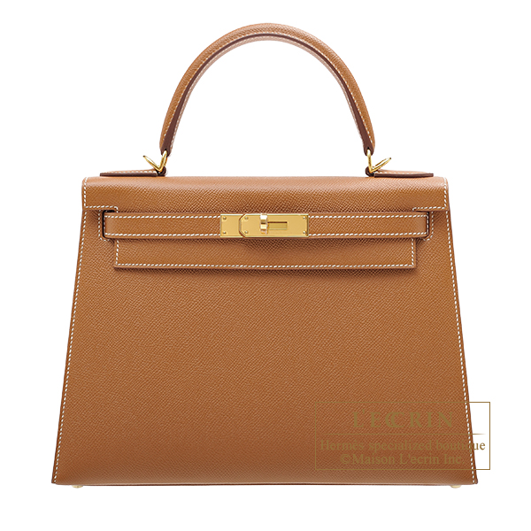 Hermes Personal Kelly bag 28 Sellier Black/Craie Togo leather Gold hardware