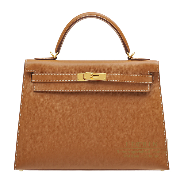Hermes　Kelly bag 32　Sellier　Gold　Epsom leather　Gold hardware
