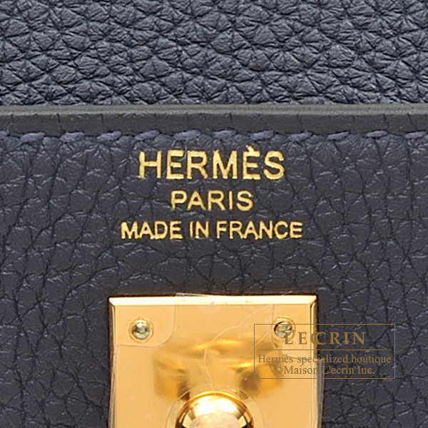 Hermes Kelly 32 Epsom Sellier Blue Nuit - Stamp Circle T - THE