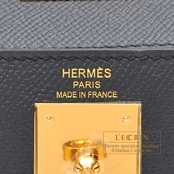 New Hermes Kelly Pochette Blue France Gold Hardware New Fresh U Stamp 2022