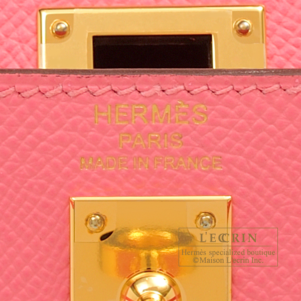 Hermes Kelly bag 25 Sellier Rose azalee Epsom leather Silver hardware