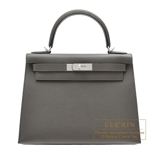 Hermes　Kelly bag 28　Sellier　Vert gris　Epsom leather　Silver hardware