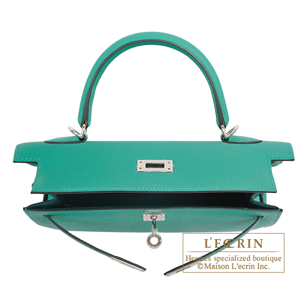 Hermes Birkin 25 Sellier Vert Jade Bag
