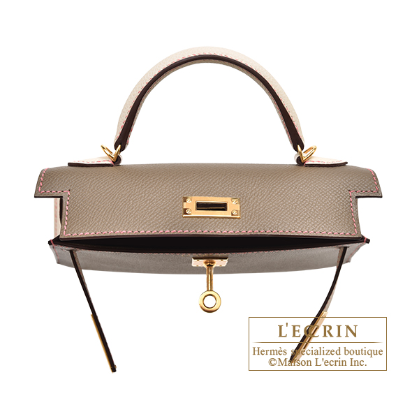 Hermes Personal Kelly bag 25 Sellier Rouge casaque/ Craie Epsom leather  Gold hardware