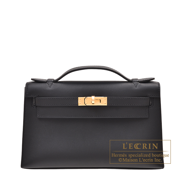 Hermes Kelly pochette black, Luxury, Bags & Wallets on Carousell
