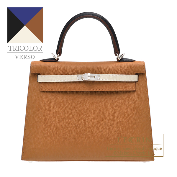 Hermes Personal Kelly bag mini Sellier Craie/Gold Epsom leather Gold  hardware