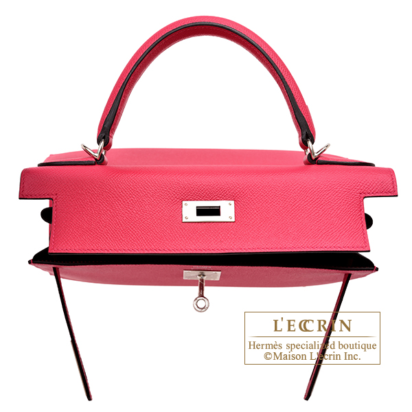 Hermes Kelly Long To Go Rouge sellier Epsom leather Silver hardware