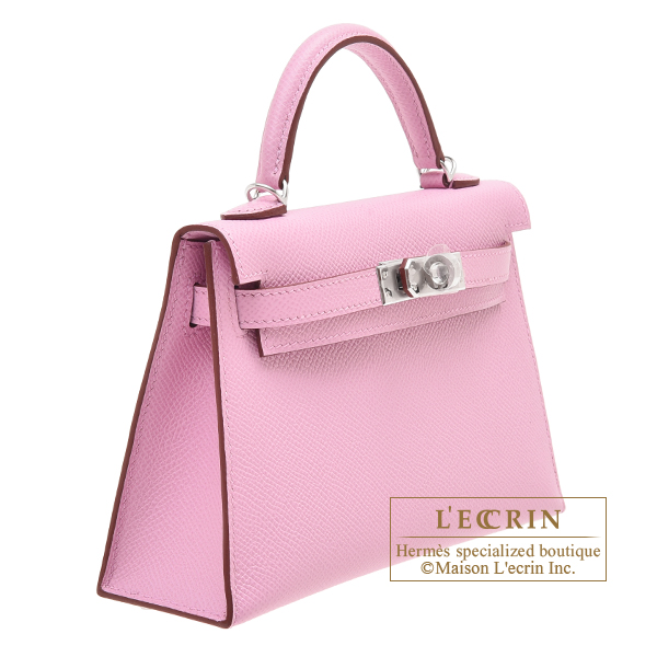 Hermes Mini Kelly Bag in Original Epsom Leather Pink