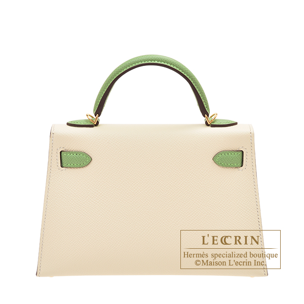 Hermes Kelly bag 28 Sellier Vert criquet Epsom leather Silver hardware