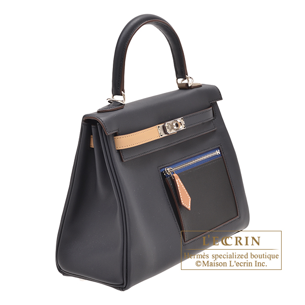 Hermes kelly colormatic SWIFT BLUE NUIT/CHAI/ETOUPE/GOLD/BLACK SHW STA