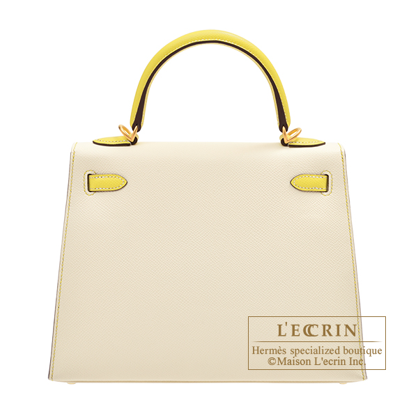 Hermes Birkin bag 25 Nata Ostrich leather Gold hardware
