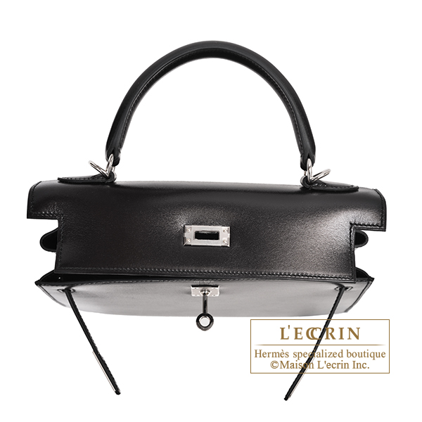 Hermes Kelly bag 25 Sellier Black Box calf leather Gold hardware