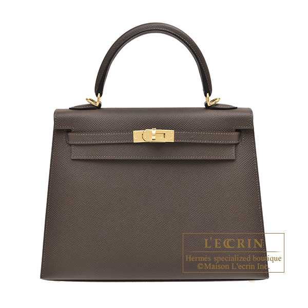 Hermes　Kelly bag 25　Sellier　Ecorce　Epsom leather　Gold hardware