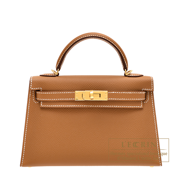 Hermes　Kelly bag mini　Sellier　Gold　Epsom leather　Gold hardware