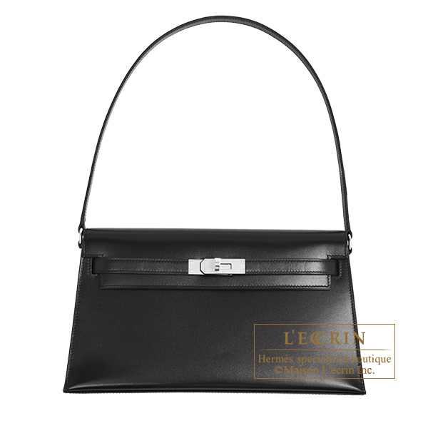 Hermes　Kelly Elan bag　Sellier　Black　Box calf leather　Silver hardware