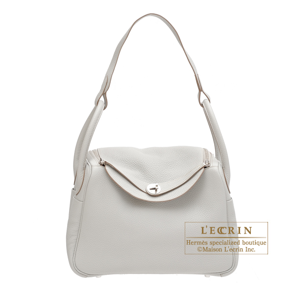 Hermes　Lindy bag 30　Pearl grey　Clemence leather　Silver hardware