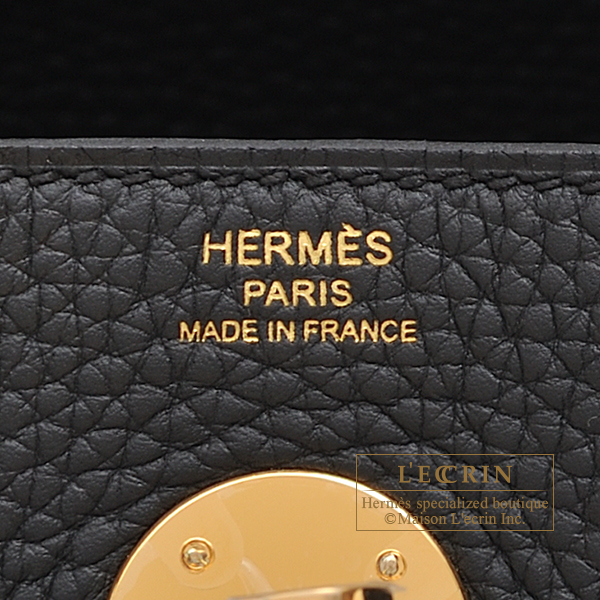 Hermes, Black Clemence Medium Lindy