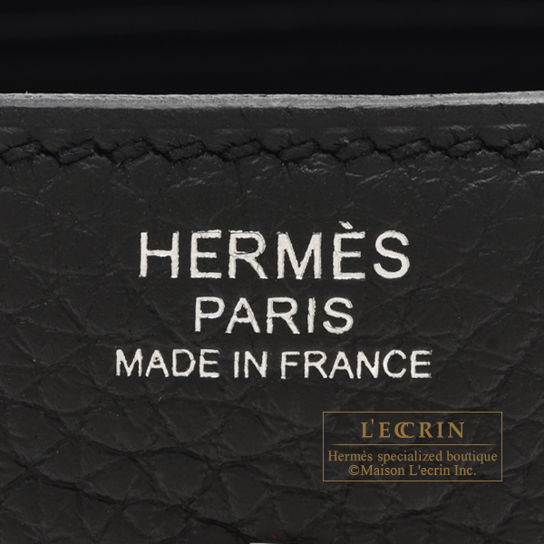 Hermes Lindy bag 30 Black Clemence leather Gold hardware