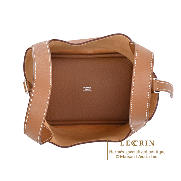 Hermes Picotin Lock bag 18/PM Gold Clemence leather Silver hardware