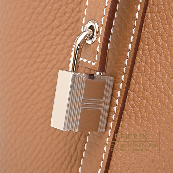 Hermes Picotin Lock bag 18/PM Gold Clemence leather Silver hardware