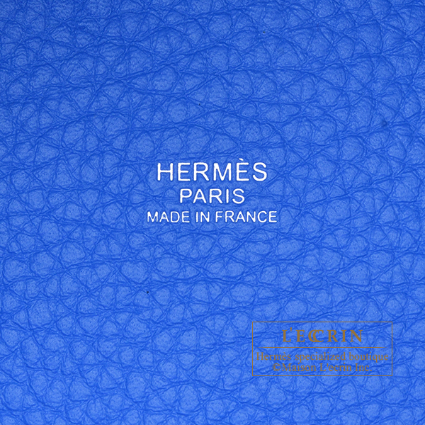 Hermes Picotin Lock bag 18/PM Blue hydra Clemence leather Silver hardware
