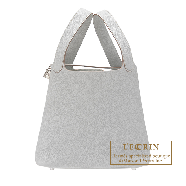Hermes　Picotin Lock bag 22/MM　Pearl grey　Clemence leather　Silver hardware