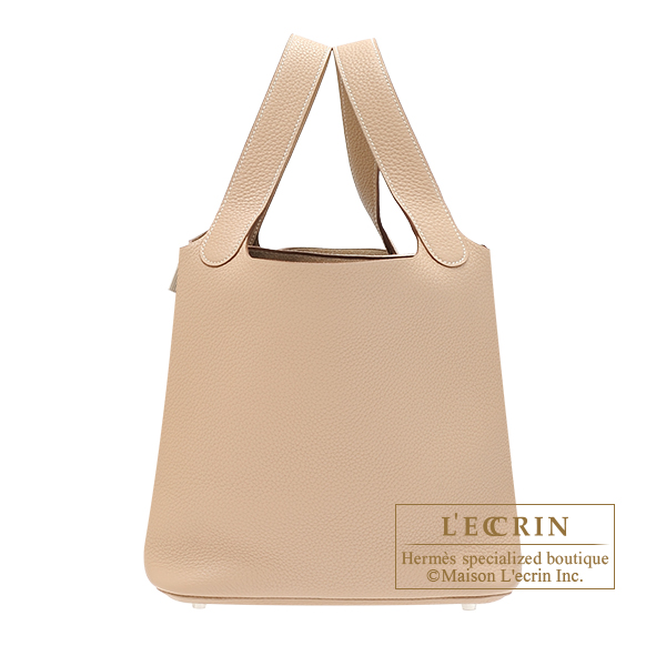 Hermes　Picotin Lock bag 22/MM　Argile　Clemence leather　Silver hardware