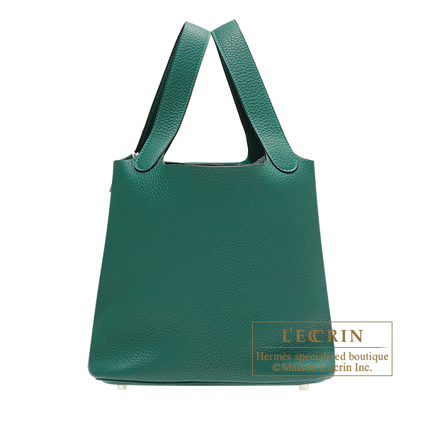 Hermes　Picotin Lock bag 22/MM　Malachite　Clemence leather　Silver hardware