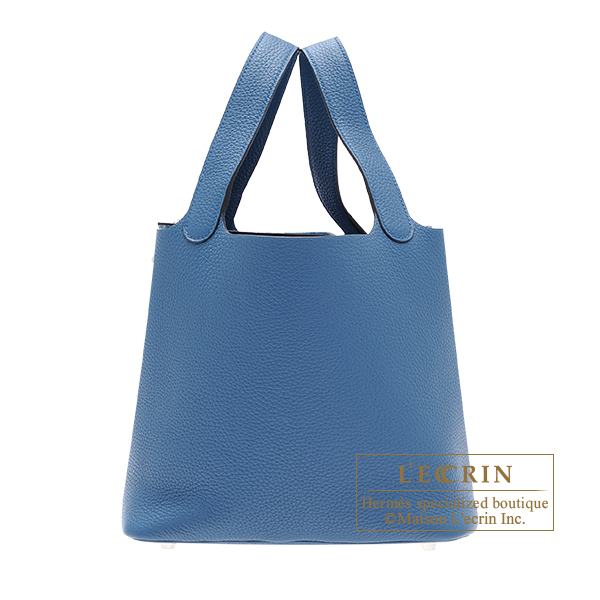 Hermes　Picotin Lock bag 22/MM　Blue thalassa　Clemence leather　Silver hardware