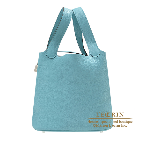 Hermes　Picotin Lock bag 22/MM　Blue Saint-Cyr　Clemence leather　Silver hardware