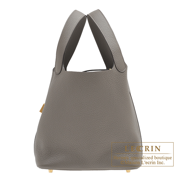 Hermes　Picotin Lock bag 22/MM　Etain　Clemence leather　Gold hardware