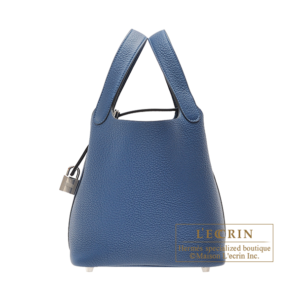 Hermes　Picotin Lock bag 18/PM　Deep blue　Clemence leather　Silver hardware