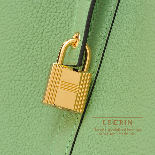 Hermes Picotin Lock 18 Bags In Vert Criquet Clemence Leather On Sale