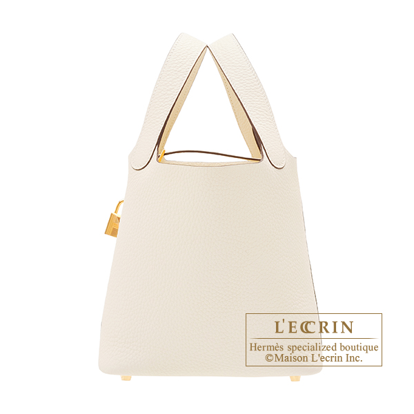 Hermes　Picotin Lock bag 18/PM　Nata　Clemence leather　Gold hardware