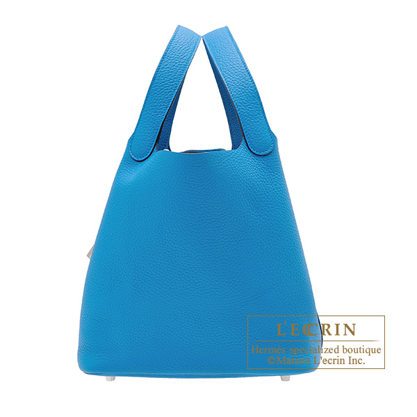 Hermes　Picotin Lock bag 22/MM　Blue frida　Clemence leather　Silver hardware