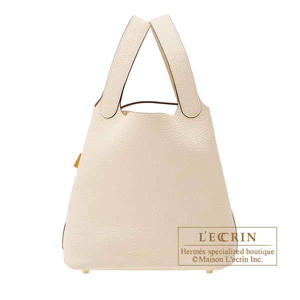 Hermes　Picotin Lock bag 22/MM　Nata　Clemence leather　Gold hardware