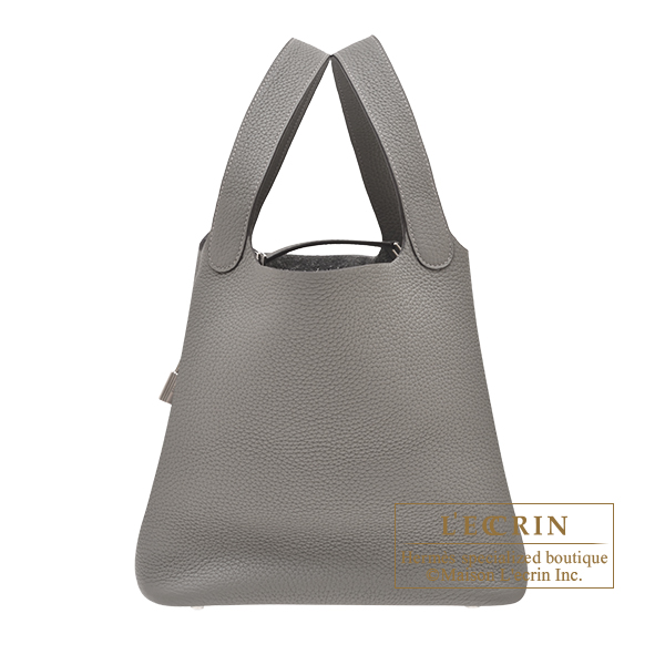 Hermes　Picotin Lock bag 22/MM　Gris meyer　Clemence leather　Silver hardware