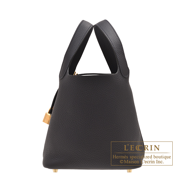 Hermes　Picotin Lock bag 18/PM　Caban　Clemence leather　Gold hardware