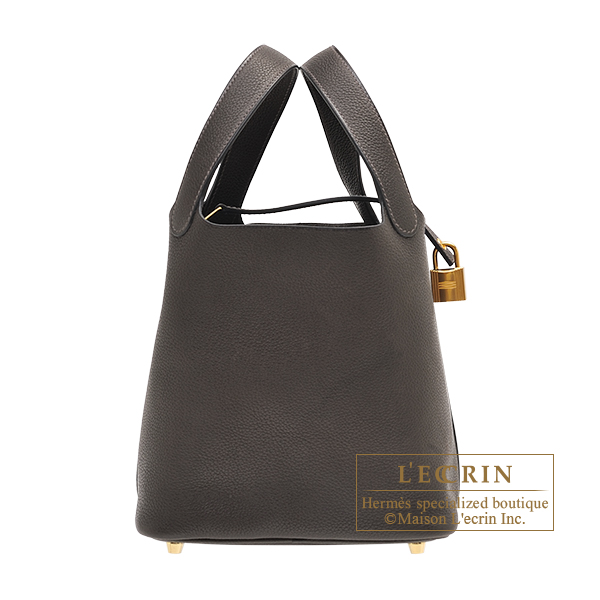 Hermes Birkin bag 25 Ebene Barenia faubourg Silver hardware