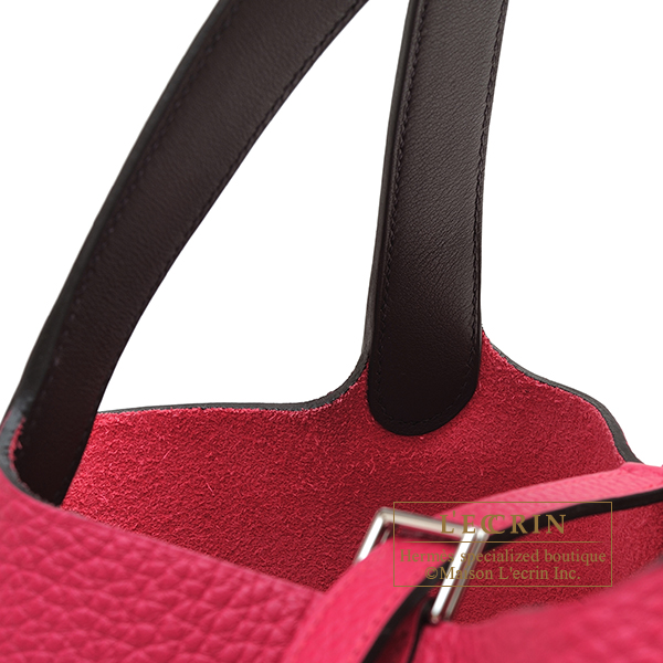 Hermes Picotin Lock casaque bag MM Rouge sellier/ Framboise Clemence  leather Silver hardware