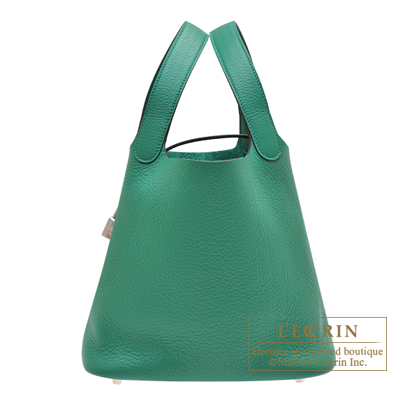 Hermes　Picotin Lock bag 22/MM　Vert vertigo　Clemence leather　Silver hardware