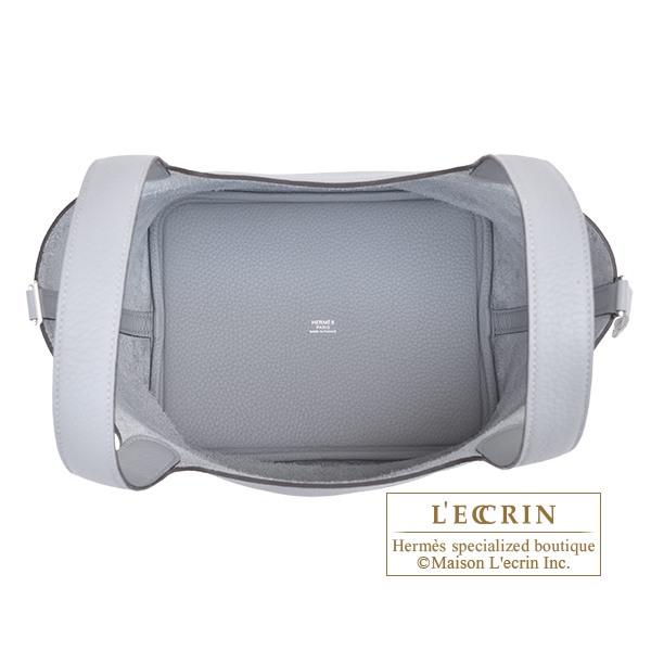 Hermes Picotin Lock bag 22/MM Gris pantin Clemence leather Silver hardware