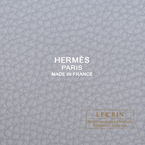 Hermes Picotin Lock bag 22/MM Gris pantin Clemence leather Silver hardware