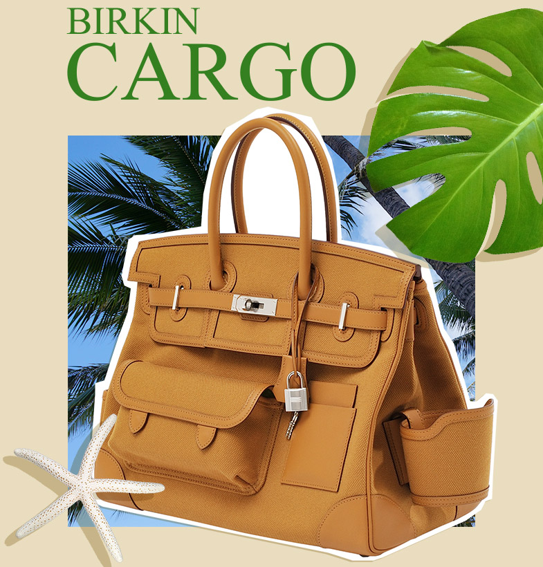 Hermes Birkin Cargo bag 25 Desert/Sesame Canvas/Swift leather