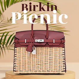 The Birkin Picnic, crafted from a fresh and innovative wicker-woven basket material